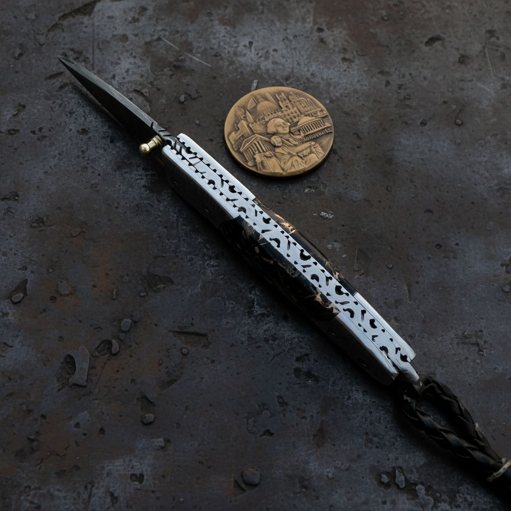 York Vivant Handcrafted Damascus Steel Folding Luxury Knife