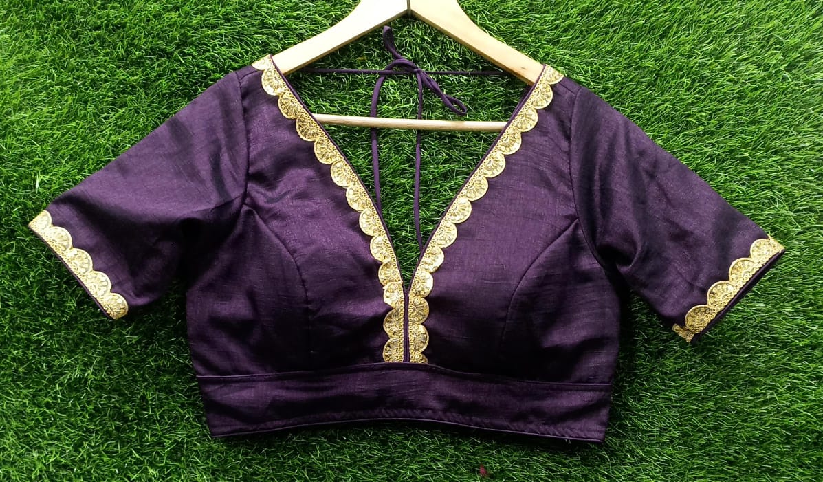 V -neck blouse