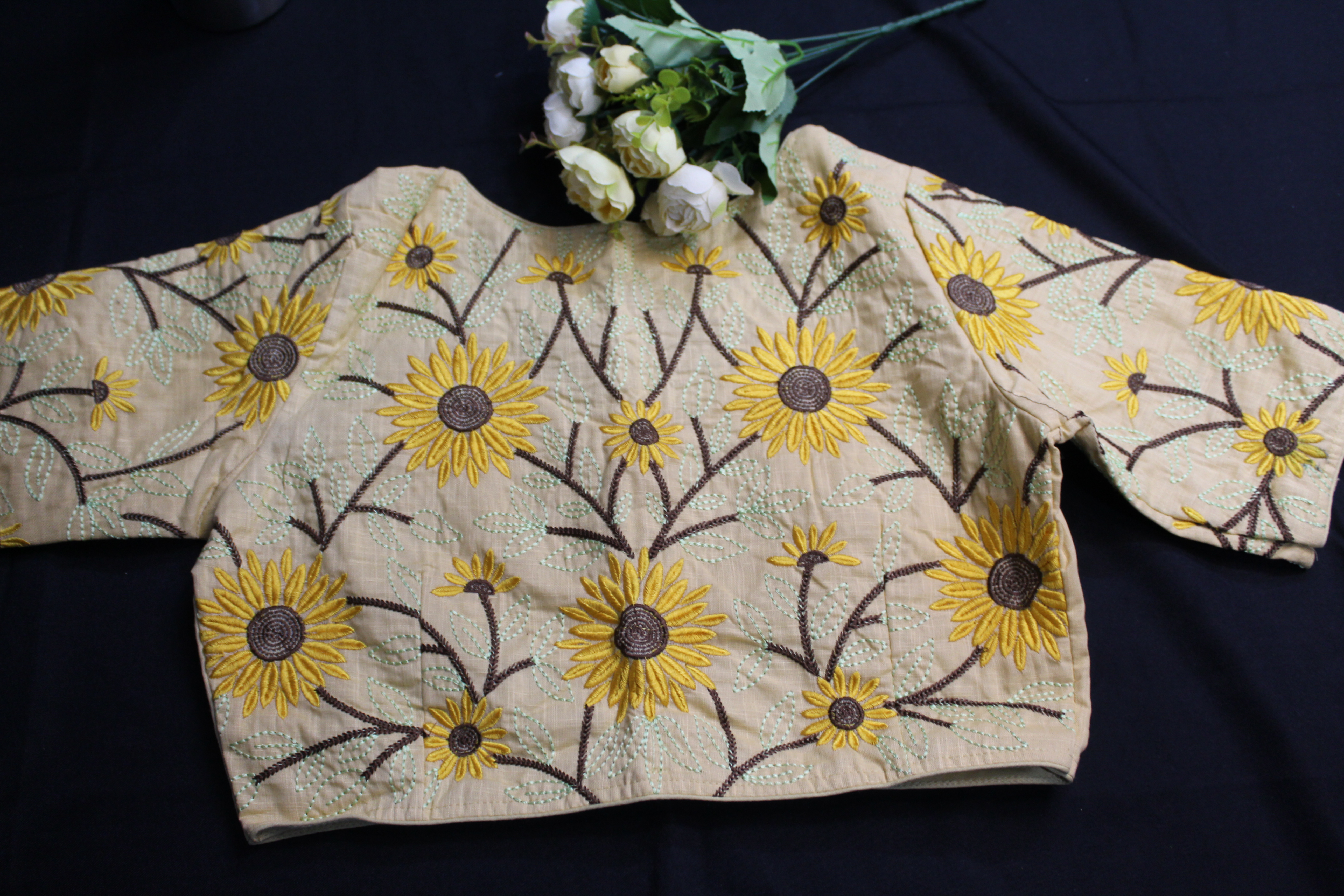 Beige Embroidery Blouse
