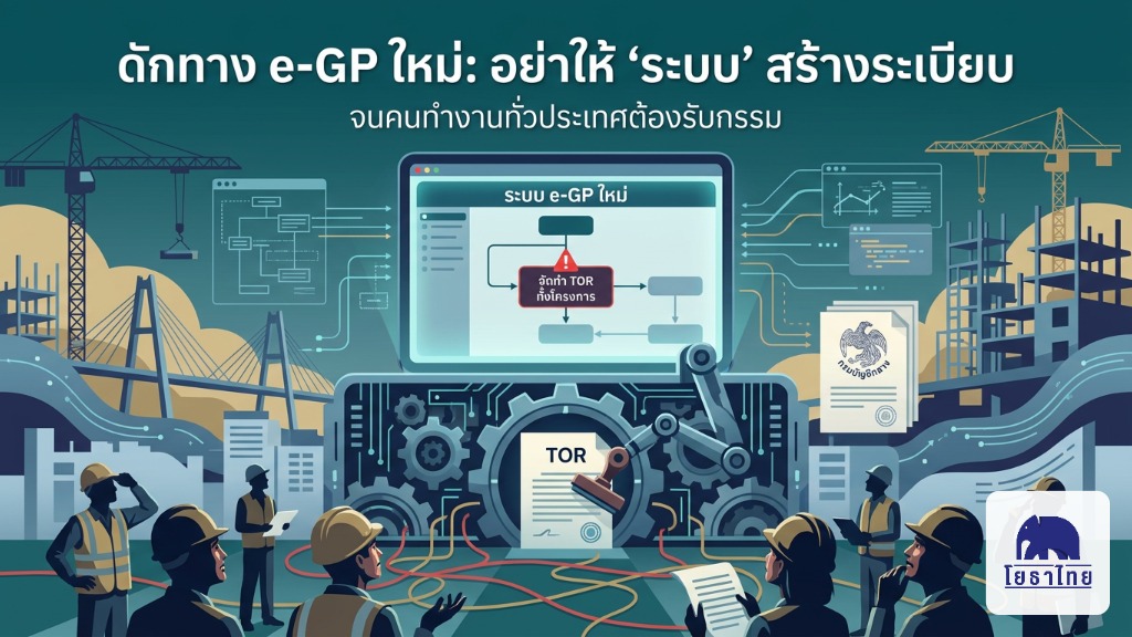 ดักทางไว้ก่อนเปิดใช้ระบบ e-GP ใหม่ — อย่าให้ “ระบบ” สร้างระเบียบขึ้นมาเอง จนคนทำงานทั่วประเทศต้องรับกรรม