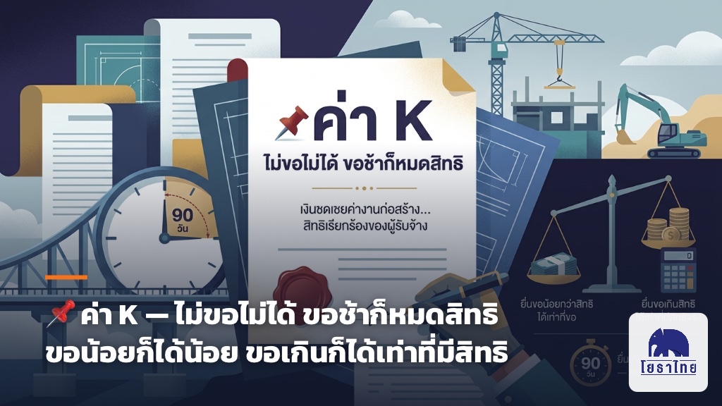 📌 ค่า K — ไม่ขอไม่ได้ ขอช้าก็หมดสิทธิ ขอน้อยก็ได้น้อย ขอเกินก็ได้เท่าที่มีสิทธิ