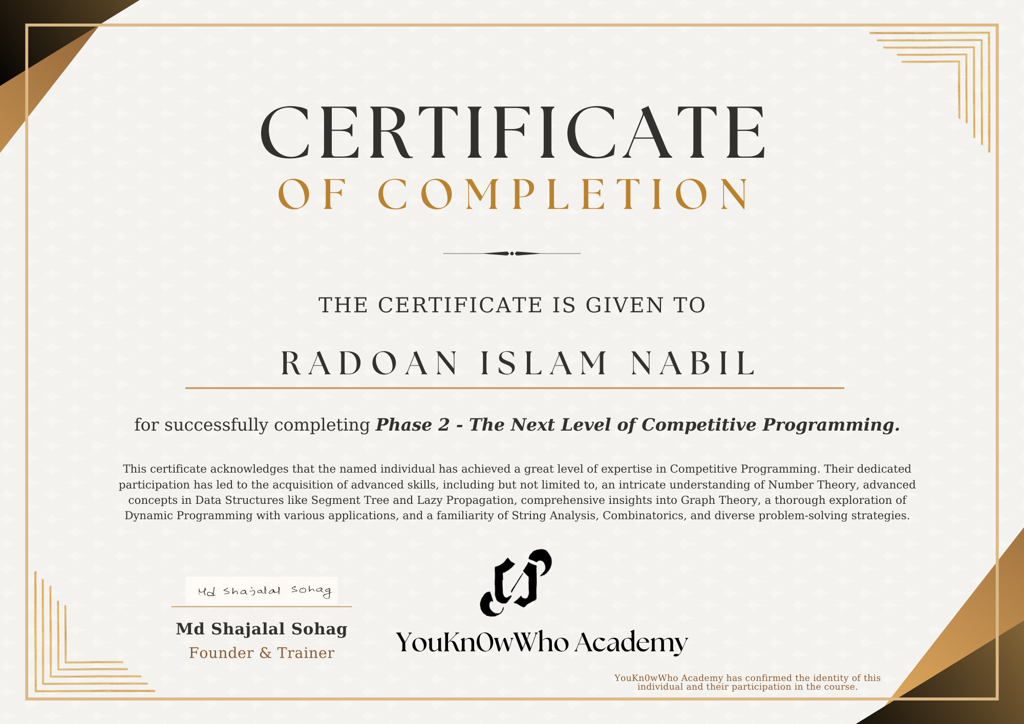 Certificate