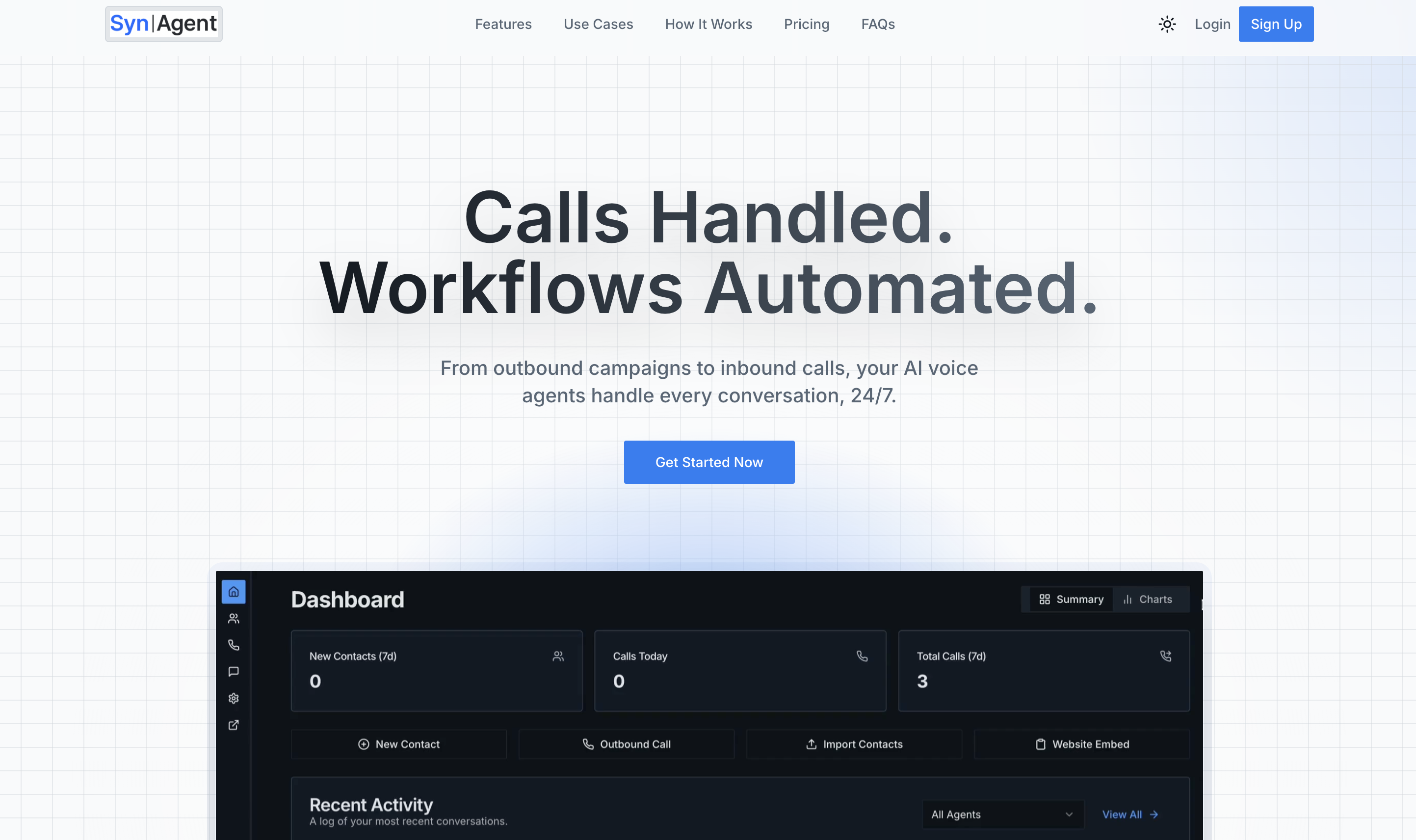SynAgent — Voice AI Agents for Calls & Workflows