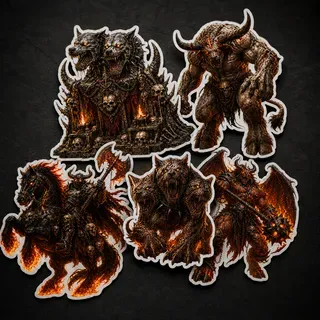 Zdjęcie produktu Zestaw naklejek kolekcjonerskich Demon The World of Cards cz. 1 – 5 wzorów