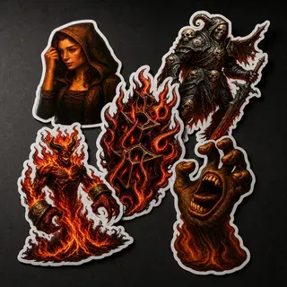 Zdjęcie produktu Zestaw naklejek kolekcjonerskich Demon The World of Cards cz. 3 – 5 wzorów
