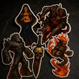 Zdjęcie produktu Zestaw naklejek kolekcjonerskich Demon The World of Cards cz. 5 – 5 wzorów