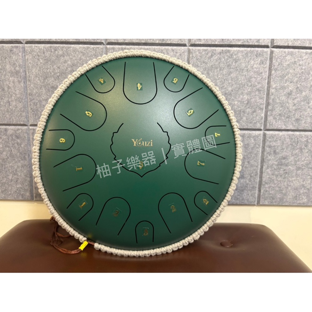 柚子樂器｜實體圖 碳鋼石綠色