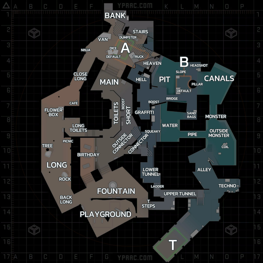 Radar Overview With Callouts on de_overpass