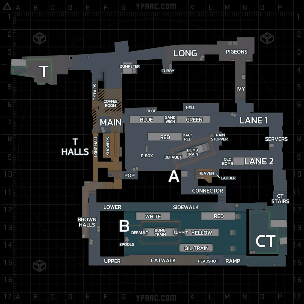 Radar Overview With Callouts on de_train