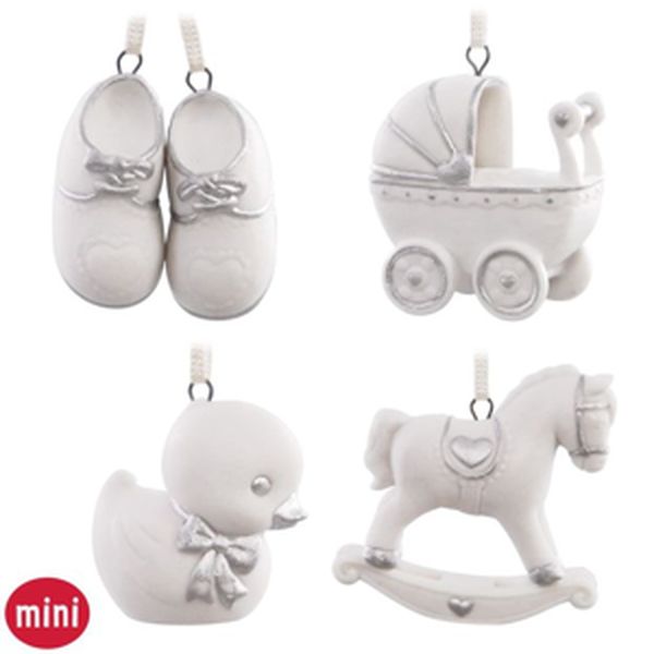 Welcome Baby Ornament Set of 4