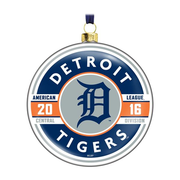 Detroit Tigers Glass Ornament