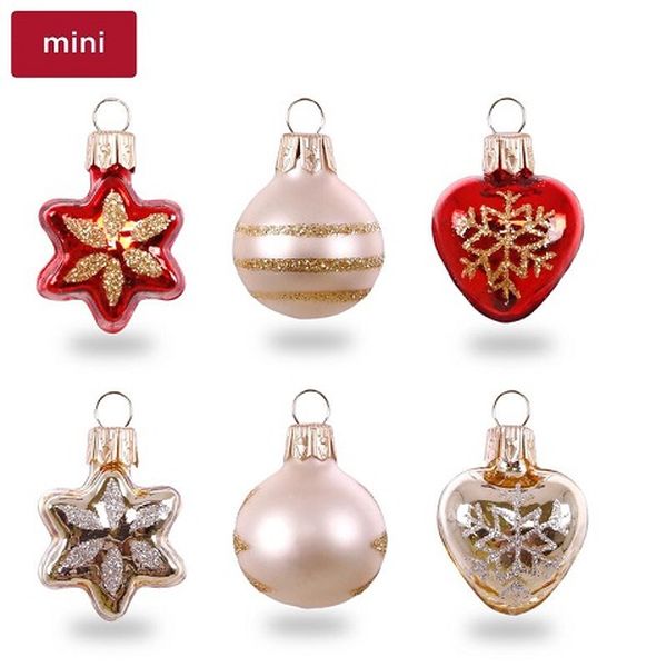 Miniature Decorative Ornaments, Set of 6