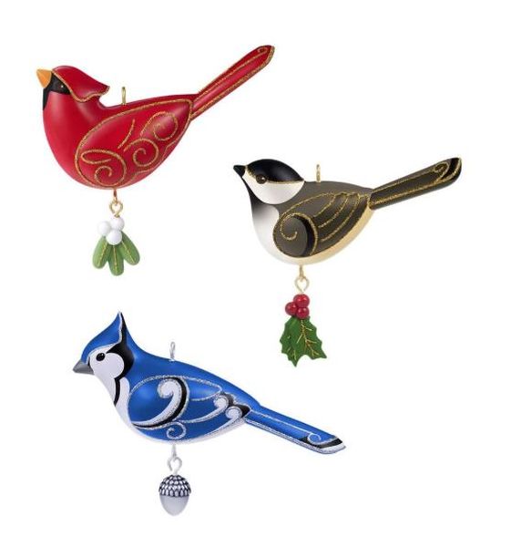 Outdoor Bird Ornament Set
