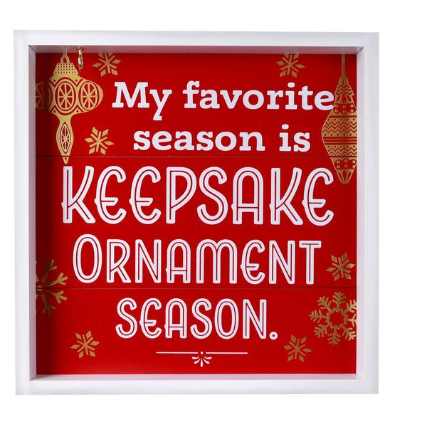 Keepsake Ornament Season Sign Block