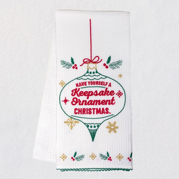 Keepsake Ornament Christmas Tea Towel
