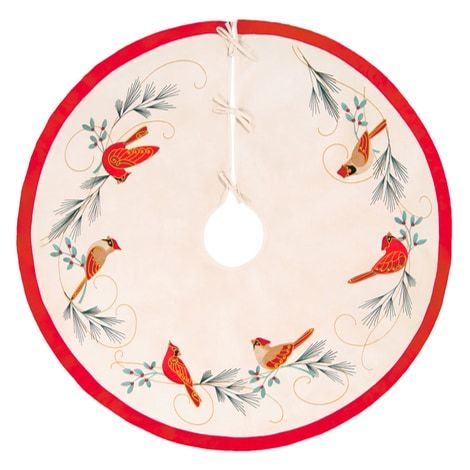 Cardinal Couple Tree Skirt