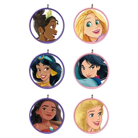 Disney Princess Miniature Ornament Set of 6