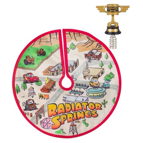 Radiator Springs Miniature Tree Topper and Skirt Set of 2