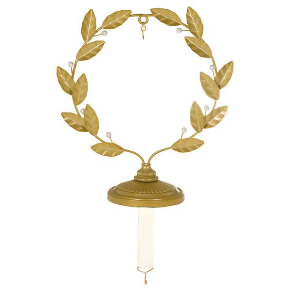 Golden Wreath Metal Ornament and Stocking Hanger