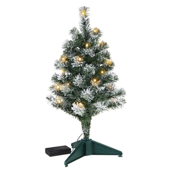 Miniature Flocked Pre-Lit Christmas Tree