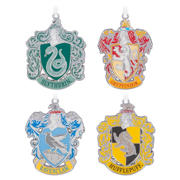 Hogwarts House Crest Ornaments Set of 4