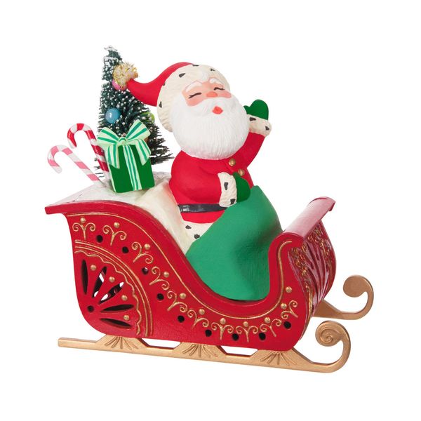 Vintage Santa ShowToppers Musical Tree Topper