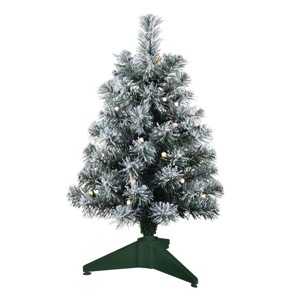 Snowy Green Pre-Lit Mini Christmas Tree