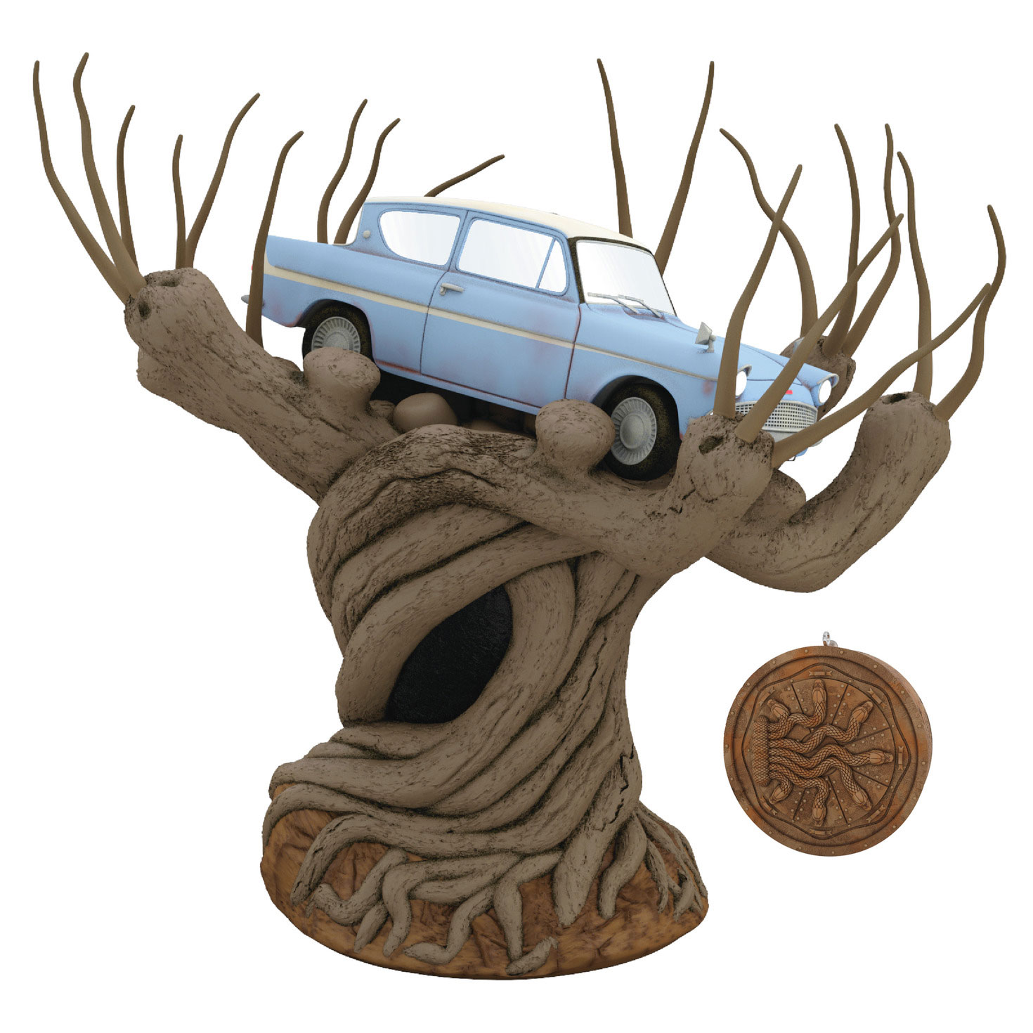 Flying Ford Anglia in the Whomping Willow Tree Topper