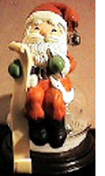 Santa  With List - Stocking Hanger