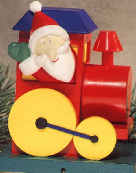 Santa in Train - Stocking Hanger