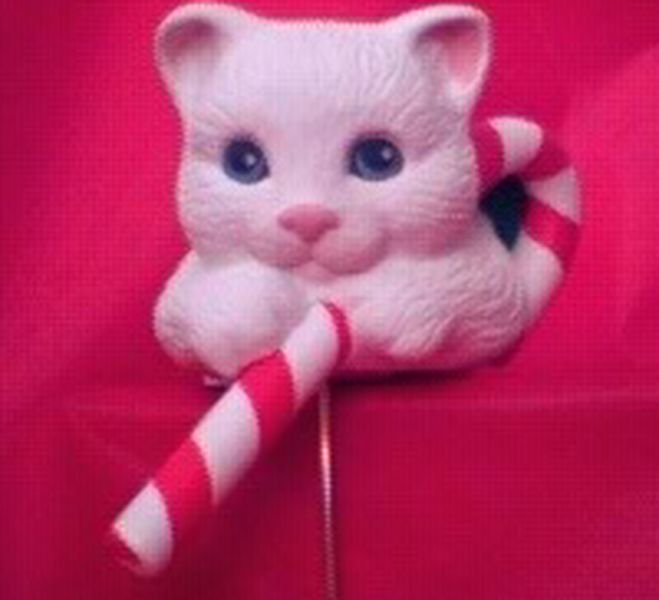 Christmas Kitten Stocking Hanger