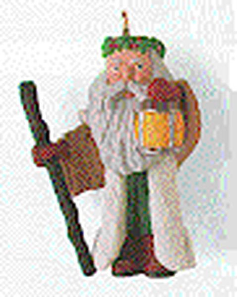 Santa with Walking Stick and Lantern