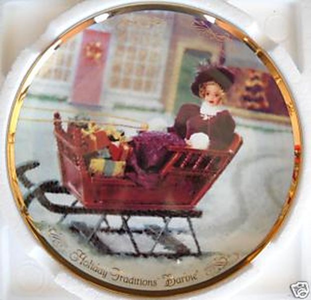 Holiday Traditions Barbie Plate