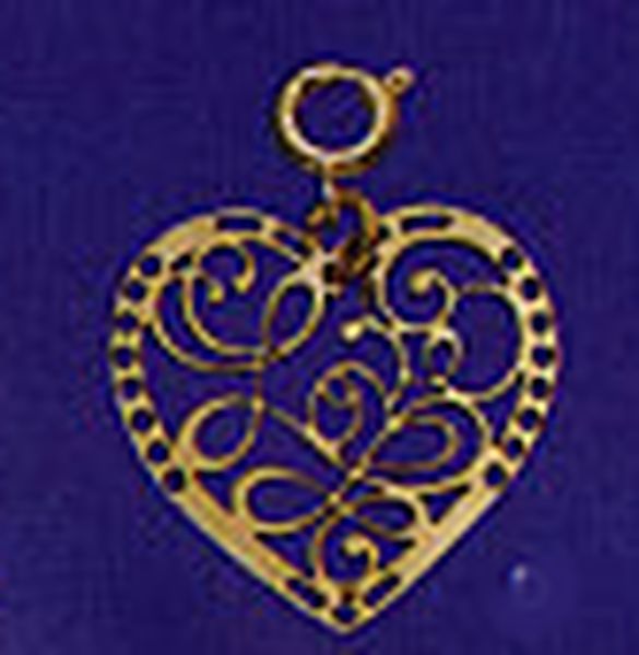 Ornament Charm - Brass Heart