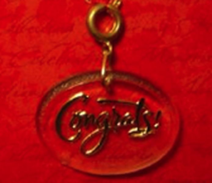 Ornament Charm - Congrats!