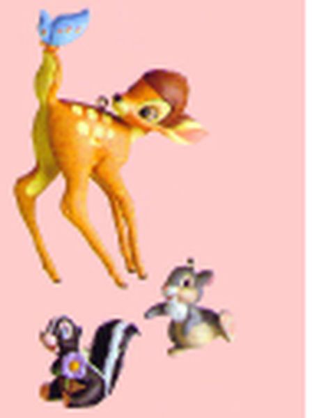 Frolicking Friends Bambi, Thumper, and Flower