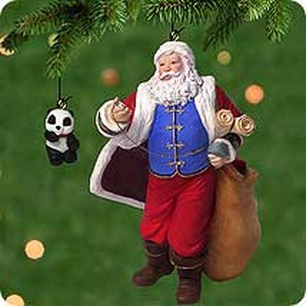 Santa Claus With Miniature Panda Bear