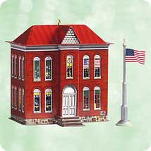 Schoolhouse and Flagpole