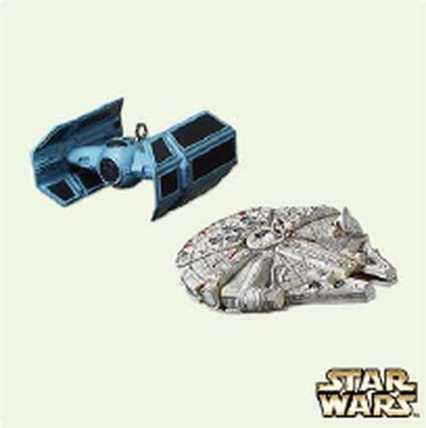 Tie Advanced x1 and Millenium Falcon