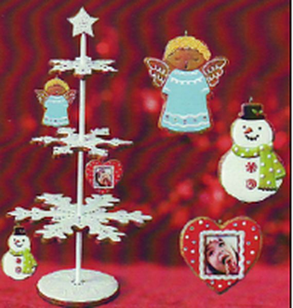 Gingerbread Ornament Set and Display Stand