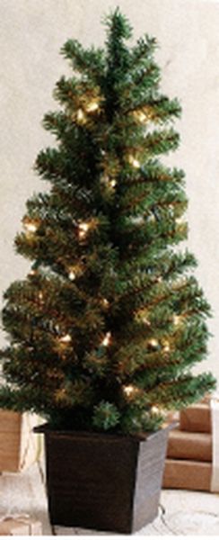 Miniature Ornament Pre-lit Christmas tree