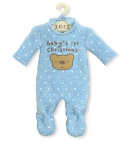 Baby Boy's First Christmas Blue Pajamas