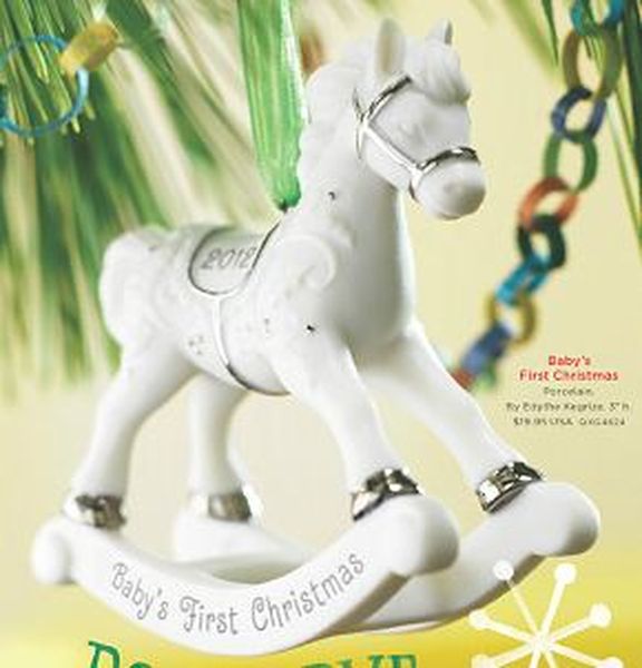 Baby's First Christmas Porcelain Rocking Horse