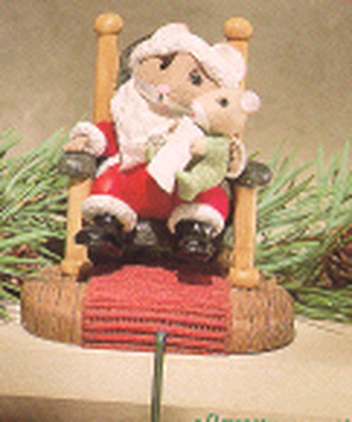 Santa and Child - Stocking Hanger