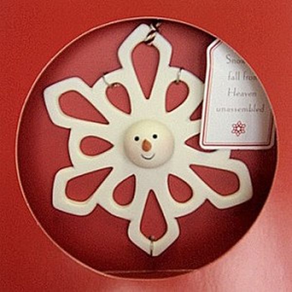 Porcelain Snowman Snowflake