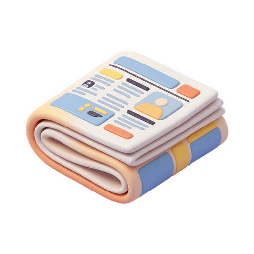 Illustration of 報紙, newspaper