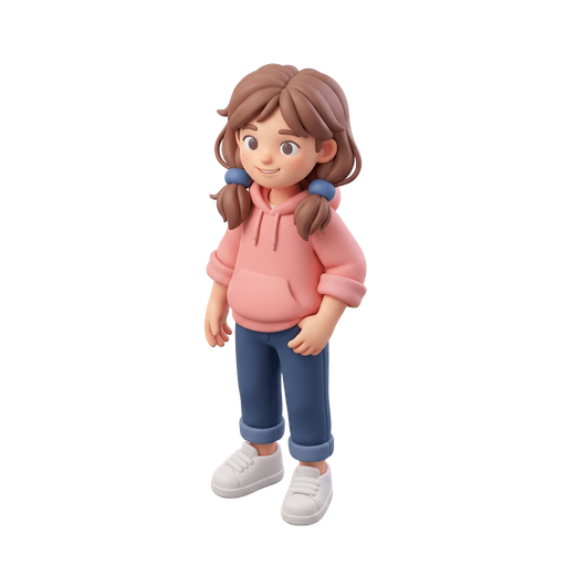 Illustration of 少女, teenage girl