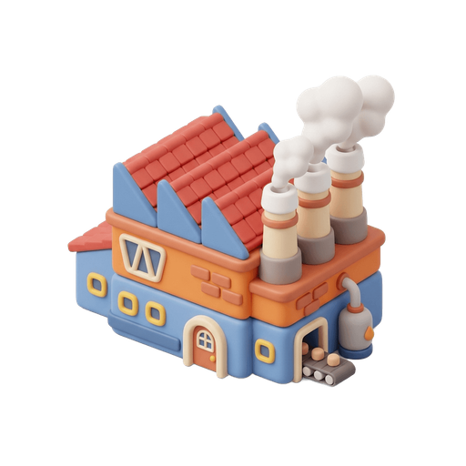 Illustration of 工廠, factory
