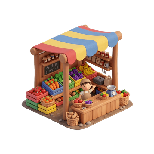 Illustration of 市場, (noun) supermarket