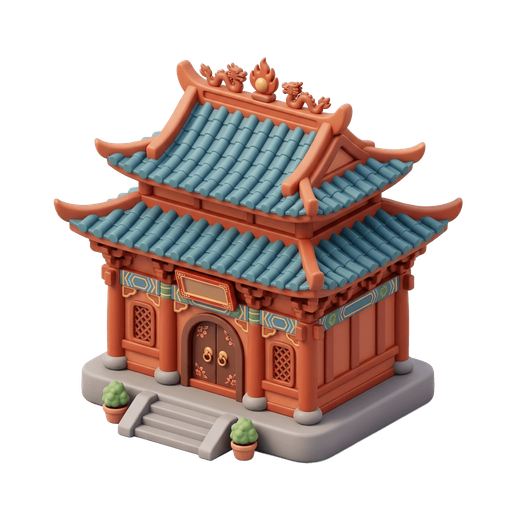 Illustration of 廟, temple